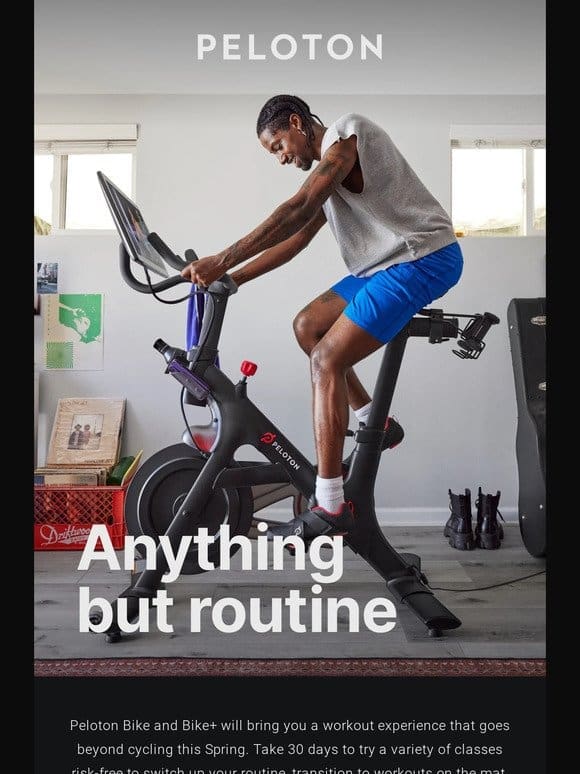 Try Peloton Bike commitment-free