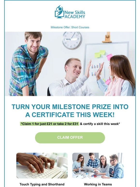 Turn Your Milestone Prize into a Certificate!