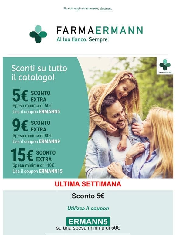 ULTIMA SETTIMANA! Scala lo sconto! -5€， -9€ o -15€ subito! ⛰️