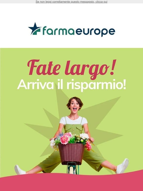 Ultimi giorni fino a 8€ di extra sconto! Fate largo al risparmio!