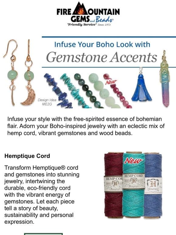 Unleash Creativity with Hemptique Cord & Gemstone BEADS