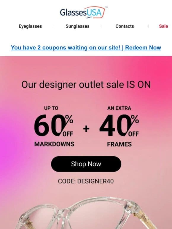 Unlock HUGE designer savings