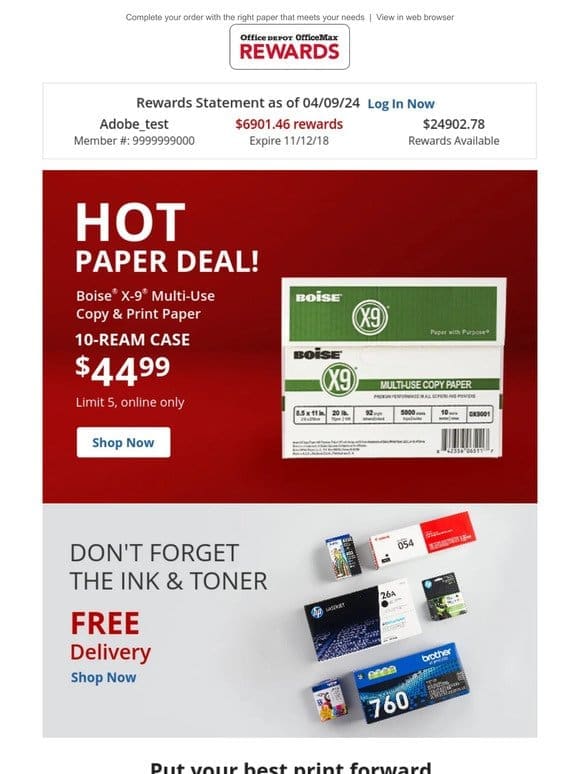 Unlock massive discounts – $44.99 Boise X9 10 Ream Case Paper!