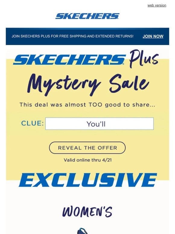 Unlock the mystery offer inside