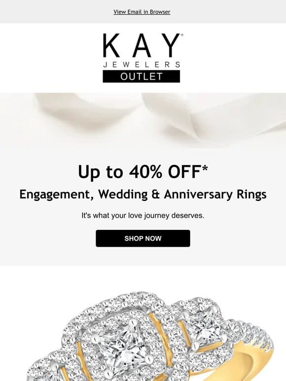Up to 40% OFF   Engagement Rings & MORE