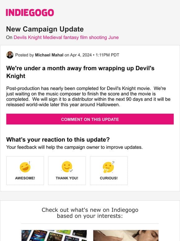 Update #253 from Devils Knight Medieval fantasy film shooting June