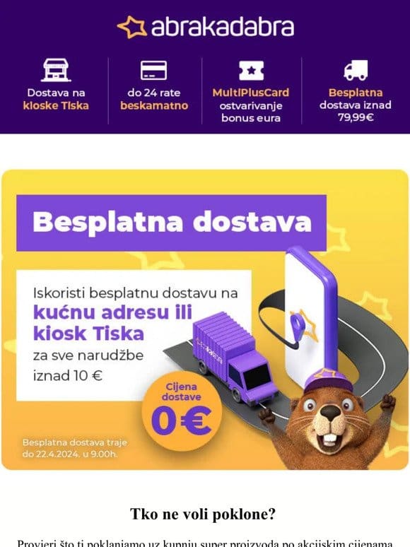 VIKEND AKCIJA   Popust do 50% + dodatnih -5% |   Dajemo POKLONE