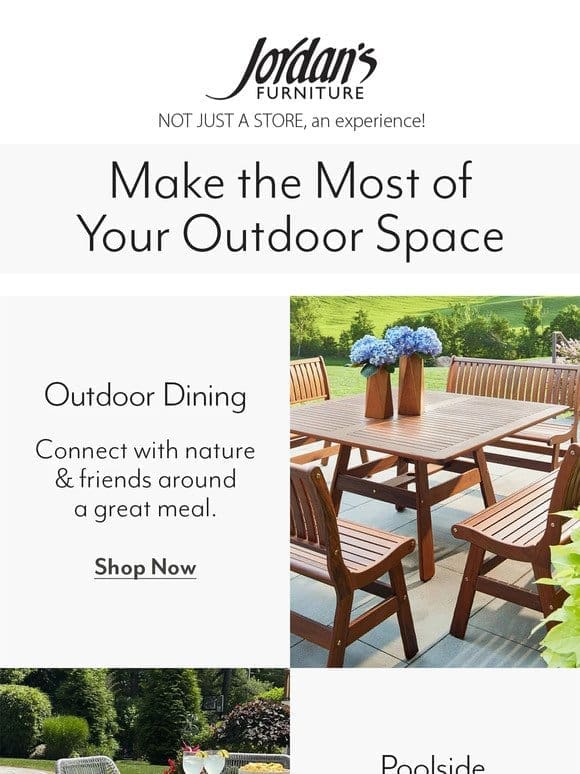 We have outdoor pieces for every style and space.