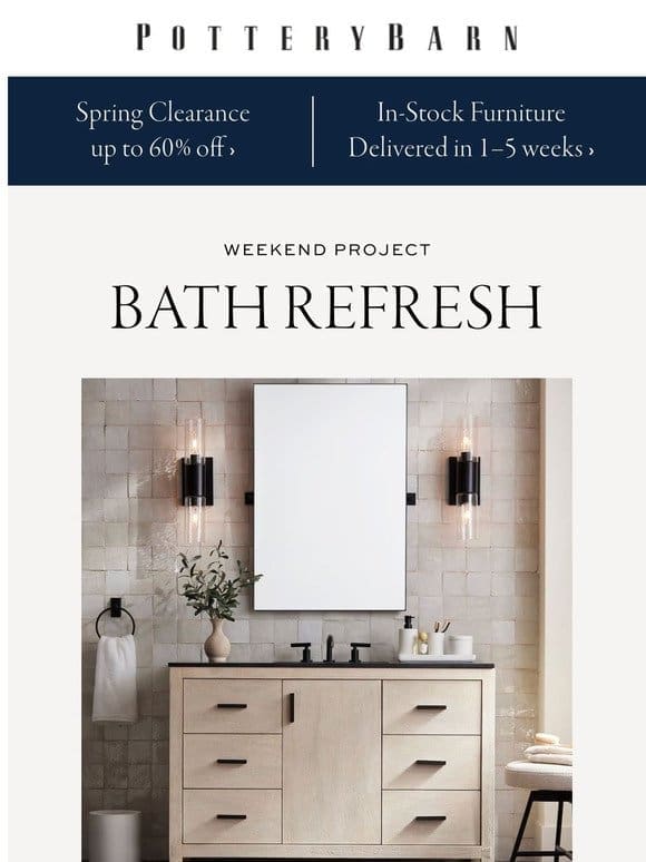 Weekend Project: Bath refresh