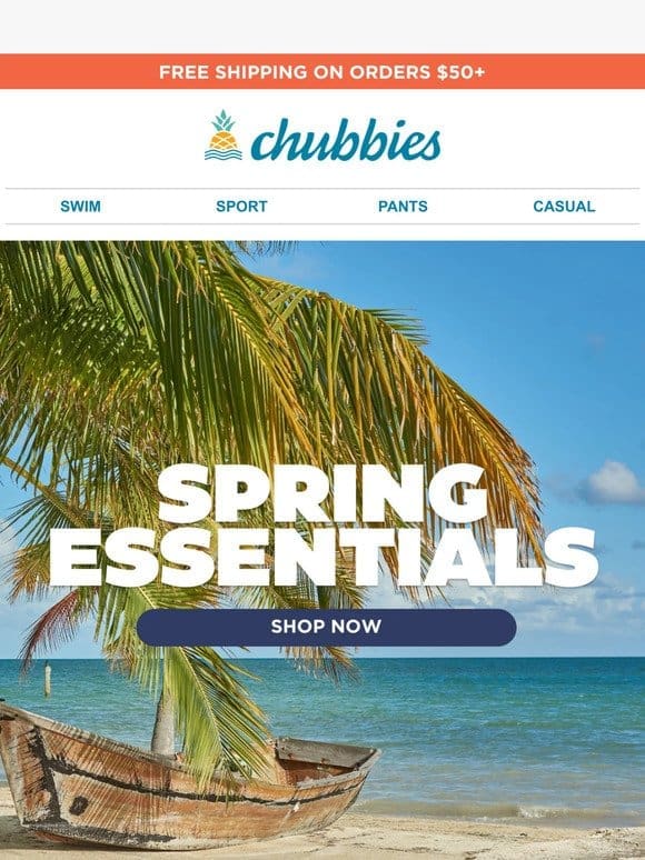 Welcome to the Chubbies Springtime Essentials guidebook