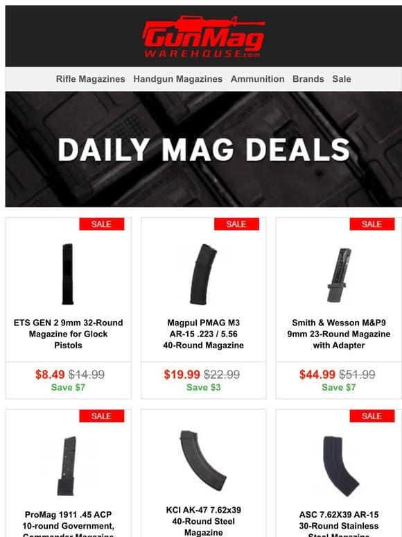 We’ve Been Trying To Reach You About Your Gun’s Extended Magazine | ETS Gen 2 9mm 32rd Glock Mag for $9