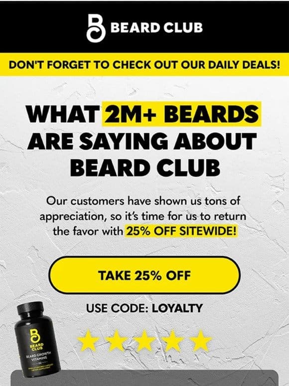 What 2M+ beards are saying about us