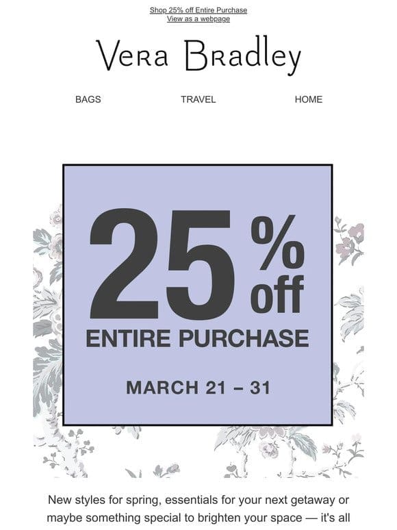 What would you do with 25% off?