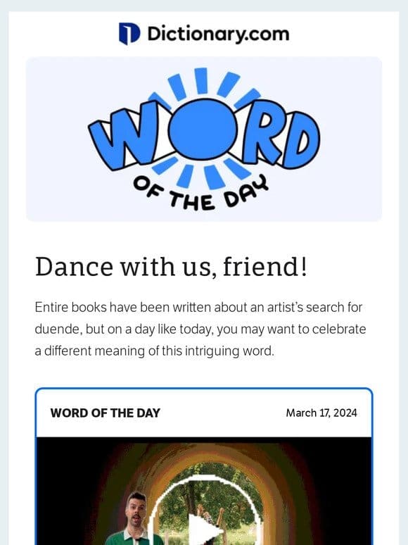 Where Will You Find Duende， Today’s Word Of The Day?