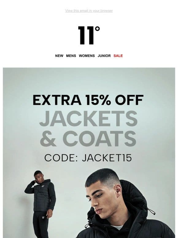 YOU’VE WON 15% OFF JACKETS!