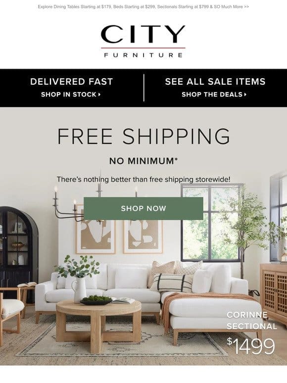 You Earned It: FREE Shipping Sitewide