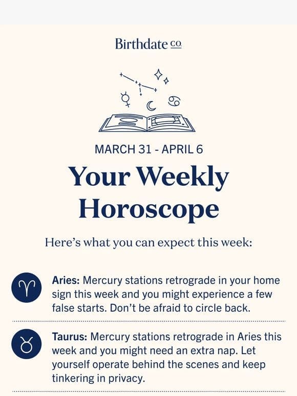 Your weekly horoscope