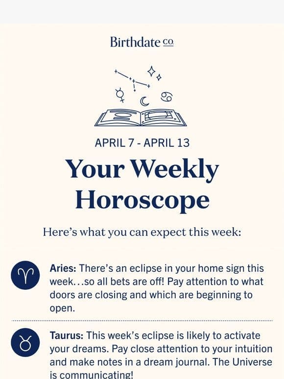 Your weekly horoscope