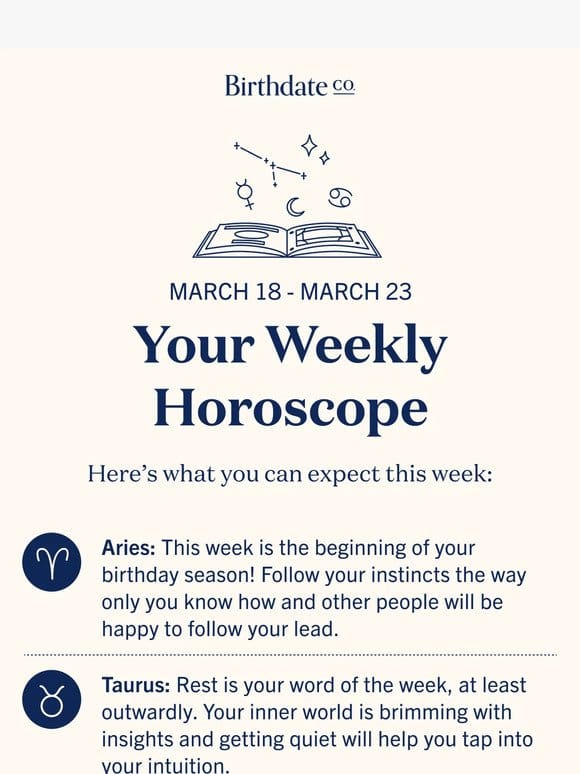 Your weekly horoscope