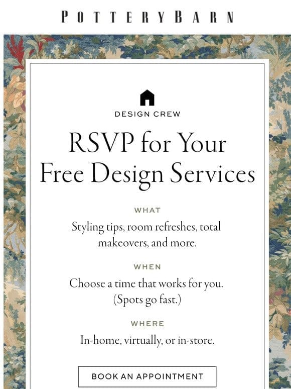 You’re invited: Free design services