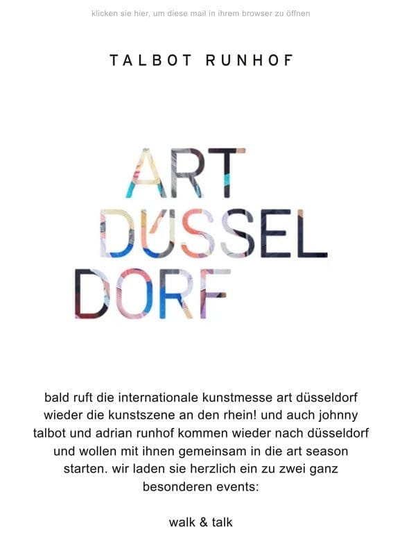 art düsseldorf // einladung zur exklusiven führung mit vip cocktail