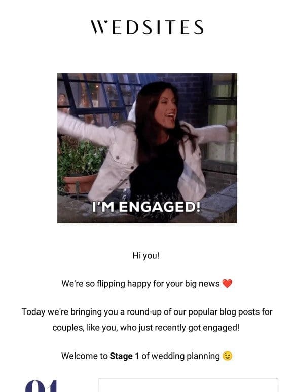 hey， we heard you got engaged! Congrats!