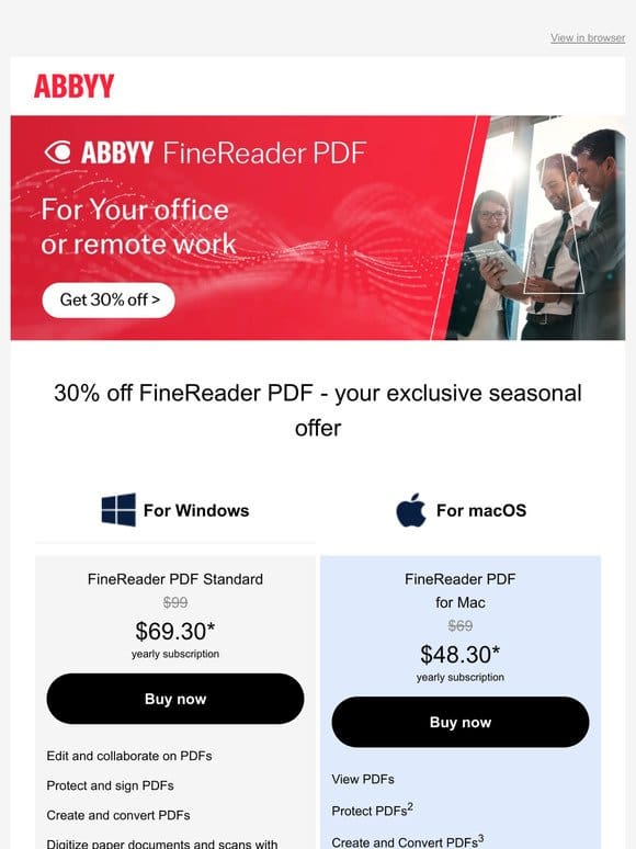 ⏰Only 1 day left: 30% off FineReader PDF