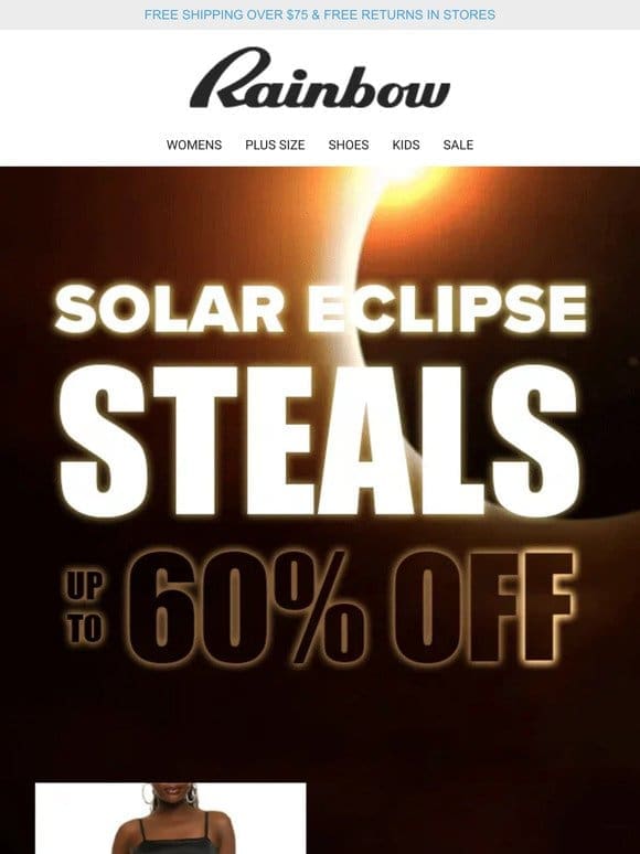 + ☀️ =   = ECLIPSE SALE! Up to 60% OFF
