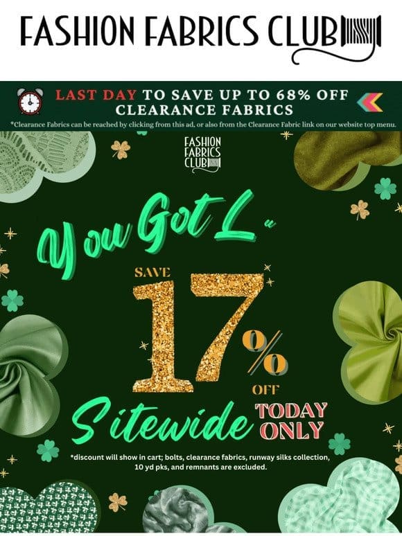 ☘️You Got Lucky☘️ Save 17% Off Sitewide