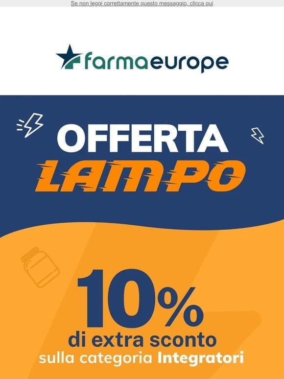 ⚡️10% sulla categoria Integratori. Energia per la tua salute! ⚡️