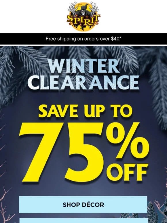 ❄️ Up to 75% off on seasonal favorites