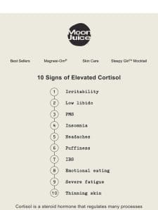 10 signs of elevated cortisol