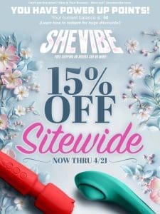 ? 15% Off Sitewide At SheVibe!
