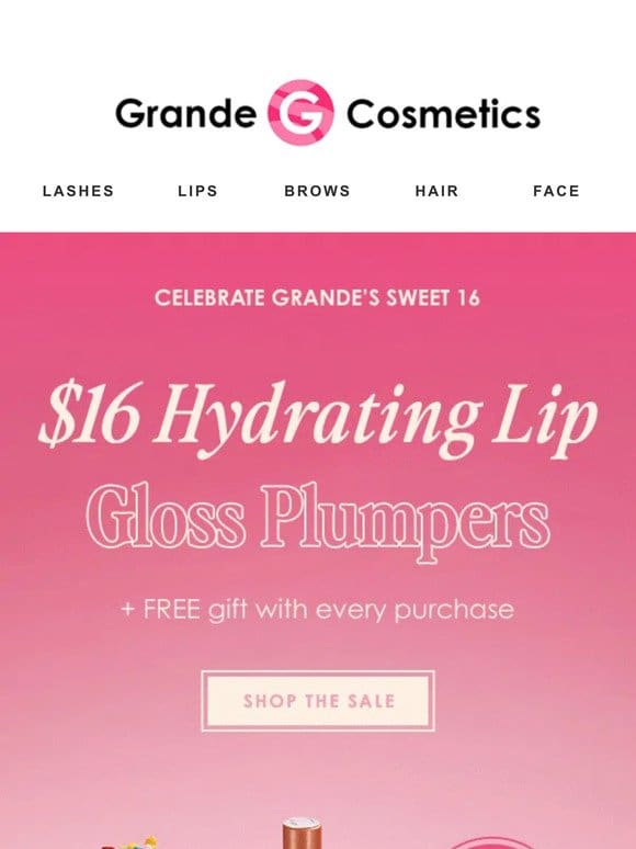 $16 LIP GLOSSES