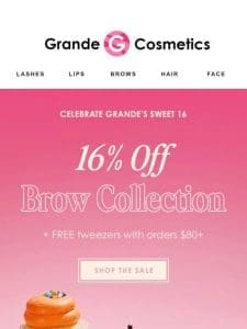 16% OFF OUR WHOLE BROW COLLECTION