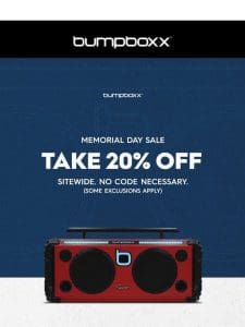 20% OFF SITEWIDE