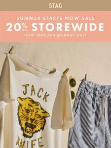 20% Off Ends Tomorrow