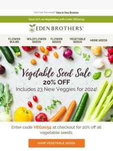 20% Off Vegetable Seeds