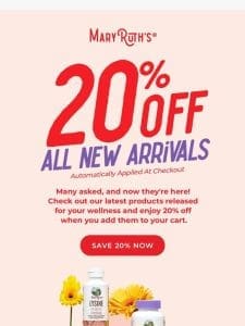 20% off new arrivals