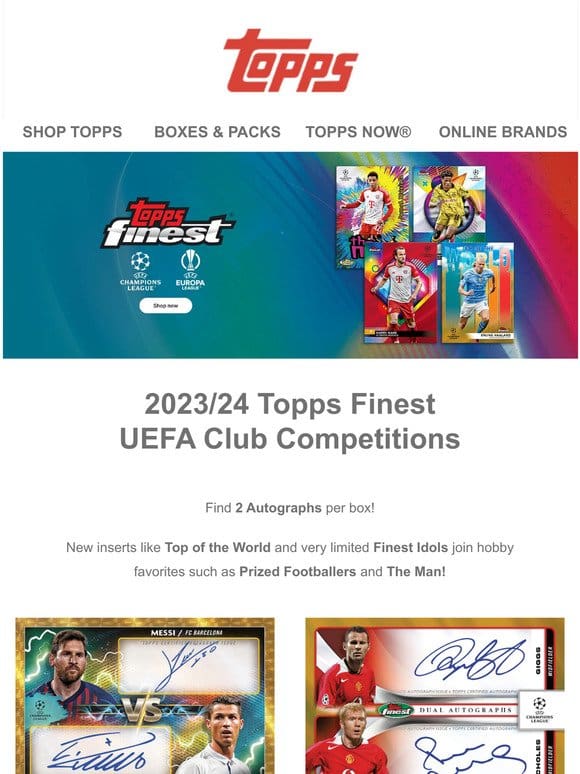 2023/24 Topps Finest UEFA Club Competitions is live!