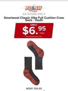 24 HOURS ONLY | SMARTWOOL YOUTH SOCKS | FLASH SALE