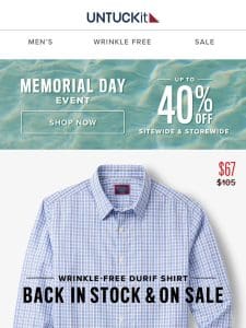 25% Off Your New Favorite Check Shirt