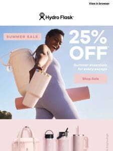 25% off summer essentials