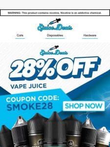 28% OFF eJuice Deals