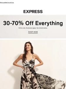 30-70% off dresses we ADORE