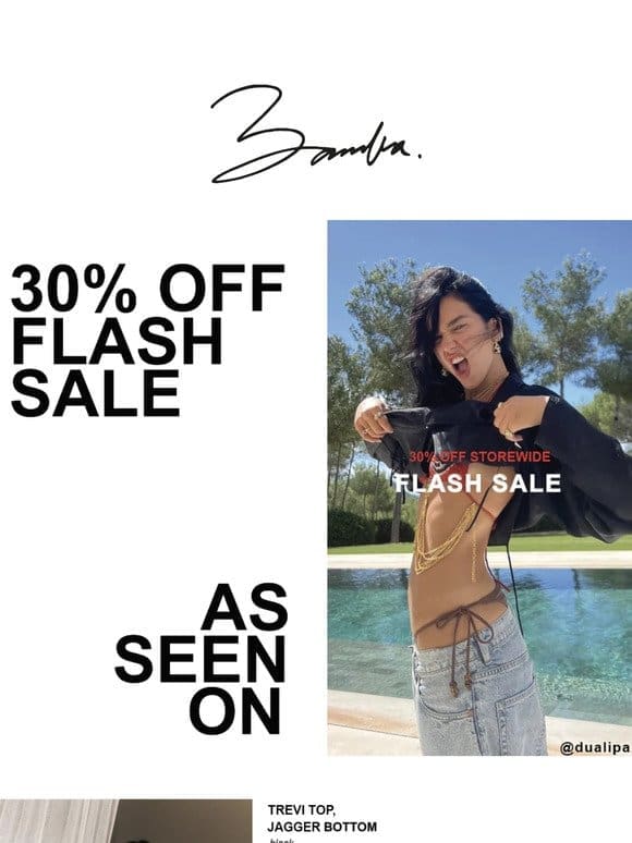 30% OFF — FLASH SALE.