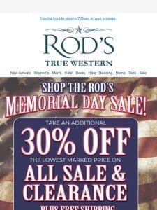 30% Off Sale & Clearance + Free Shipping! Don’t Miss Our Memorial Day Sale