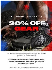 30% off Essential Summer Gear