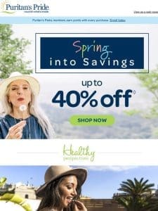 40% OFF for Spring， still going!