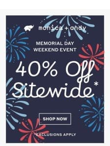 40%   Off   Sitewide